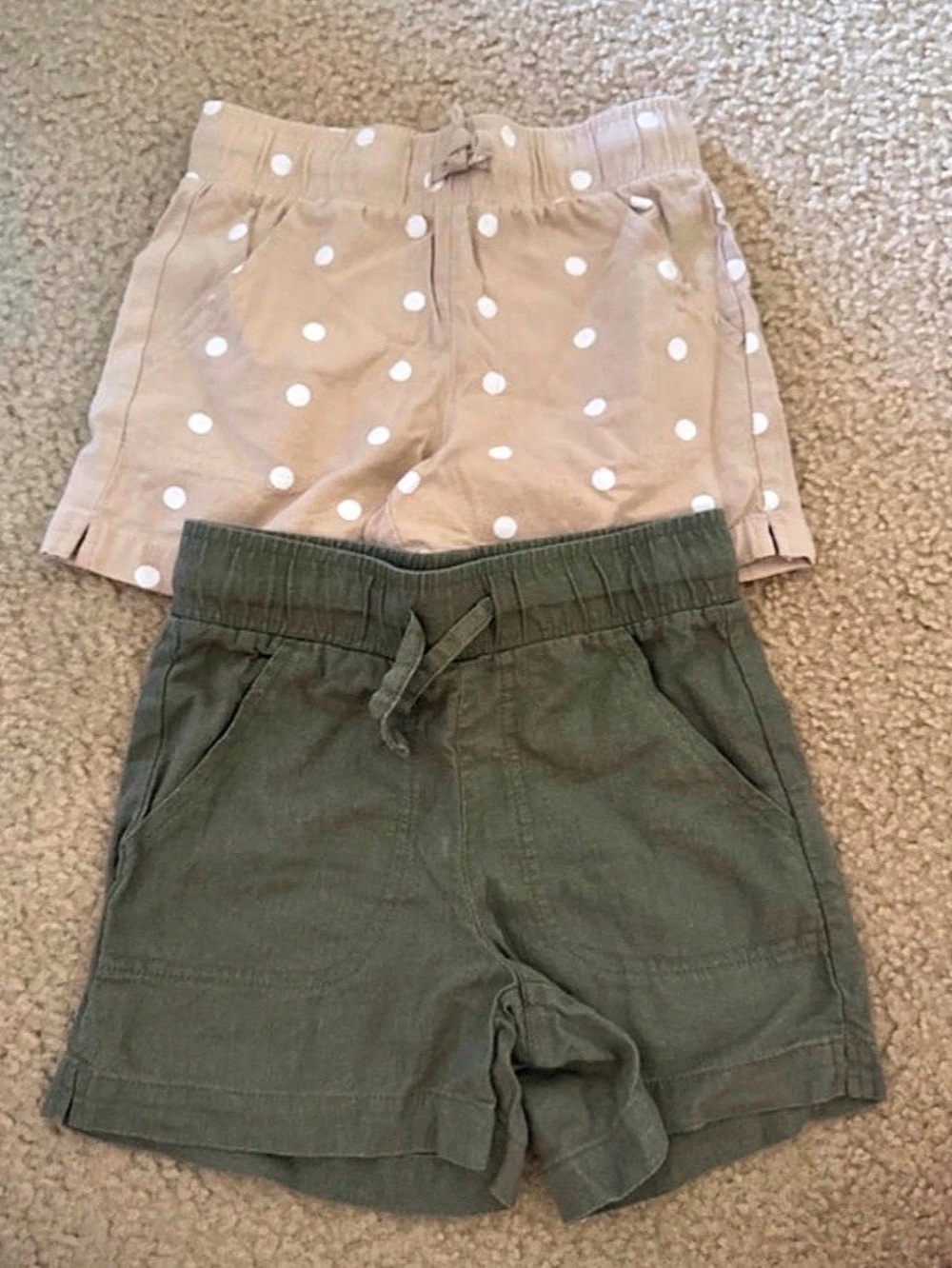 Bundle Girls Shorts Green & Tan XS (5-6)